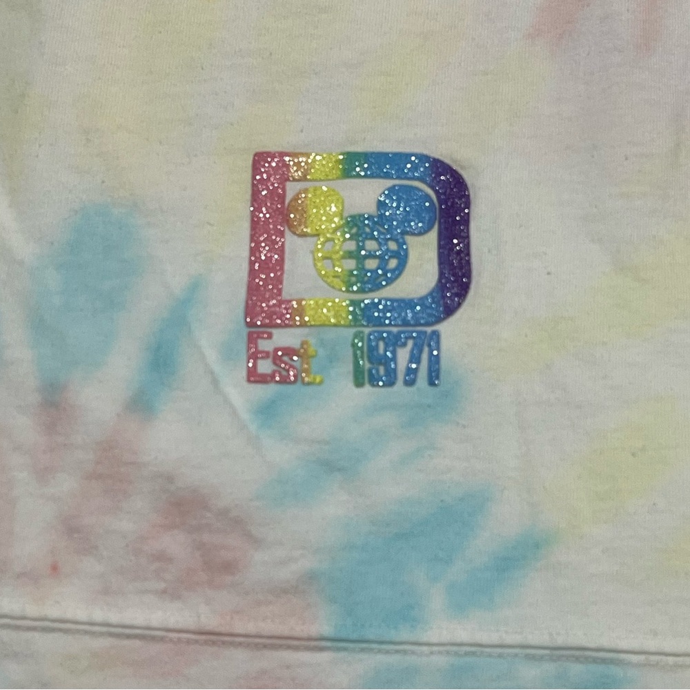 DISNEY WORLD WDW Spirit Jersey Pastel Tie Dye Rainbow Size XS - Picture 4 of 10